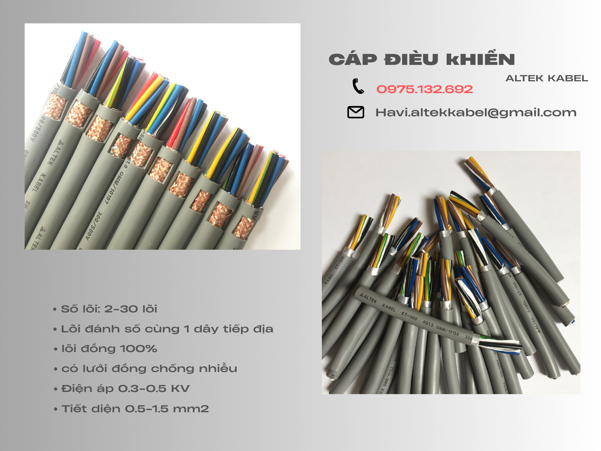 CHUYÊN CUNG CẤP CÁP ĐIỆN ALTEK KABEL